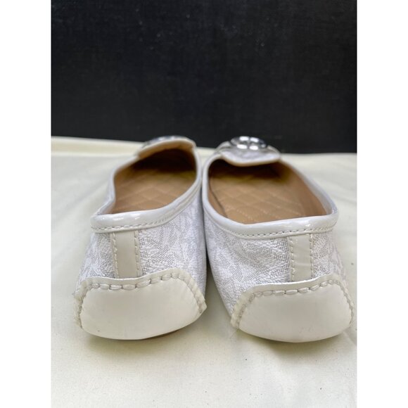 Michael Kors Women's White & Silver Casual Flats Shoes Size 8 SKU 6230 - Picture 4 of 7